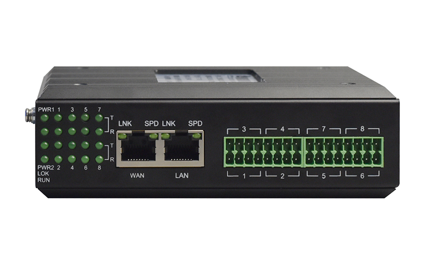 飛暢科技-工業(yè)軌式8路串口服務(wù)器(帶WEB與SNMP網(wǎng)管)