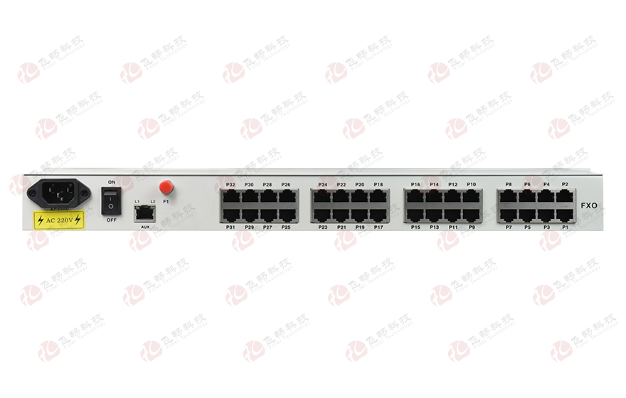 飛暢科技-32路電話+16E1+4FE+4GE+2路數據+SNMP+console（19英寸，物理隔離）電話光端機